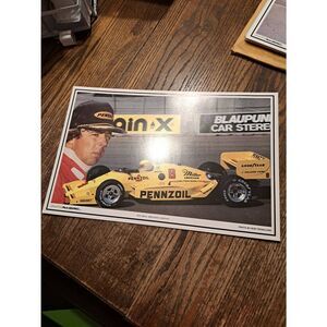 VINTAGE Rick Mears IndyCar Pennzoil #8 Poster Sports Star Photo 11x17 CREASED